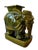 Mid 20th Century Green Glazed Ceramic Elephant Garden Stool / Plant Stand For Sale - Image 11 of 12