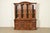 A beautiful Georgian, Chippendale, or American Colonial style lighted breakfront bookcase cabinet or dining cabinet By...