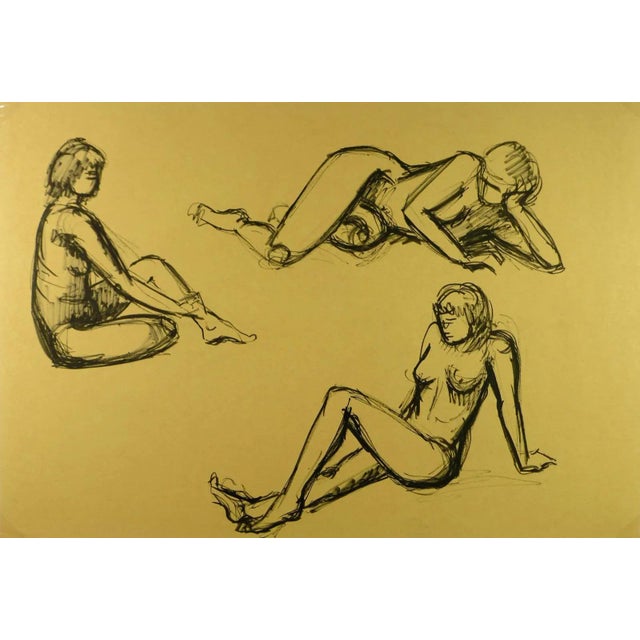Figurative A. Delamaire, Trio of Nudes For Sale - Image 3 of 3