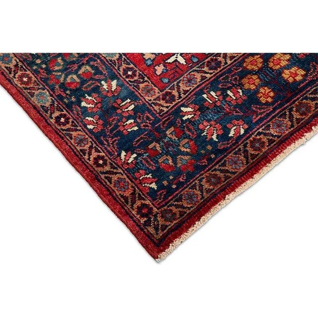 Textile 1950s Old Persian Heriz Runner Rug 3’0″ X 10’3″ For Sale - Image 7 of 9