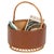 Mid-Century Italian Rattan and Leather Basket, 1970s For Sale - Image 15 of 15