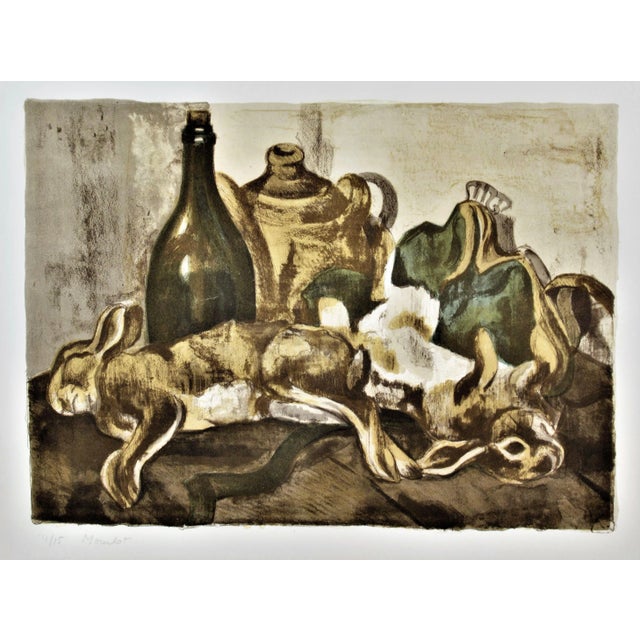 Maurice Mourlot, Nature Morte aux Lapins (Still Life with Rabbits), Circa 1950 For Sale