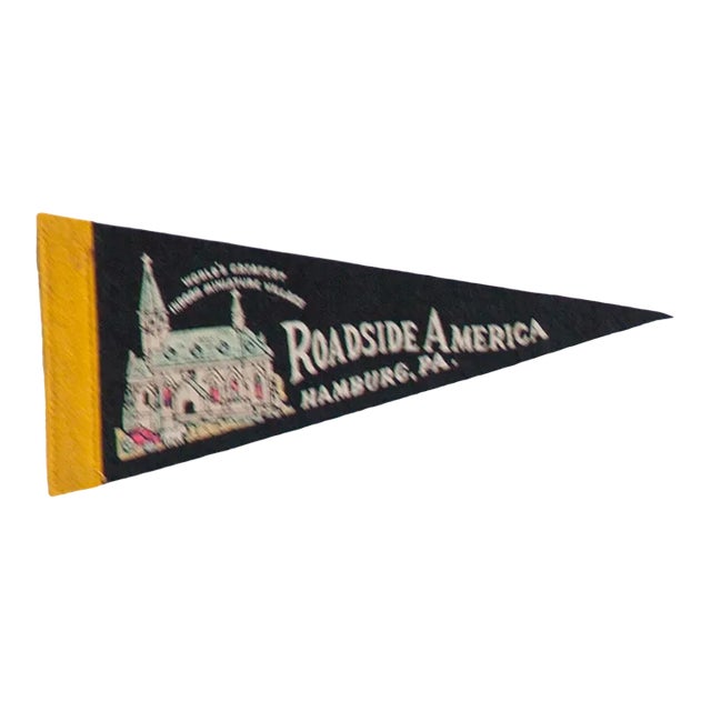 Vintage Roadside America Hamburg Pa Felt Flag For Sale