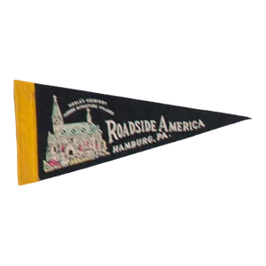 Vintage Roadside America Hamburg Pa Felt Flag