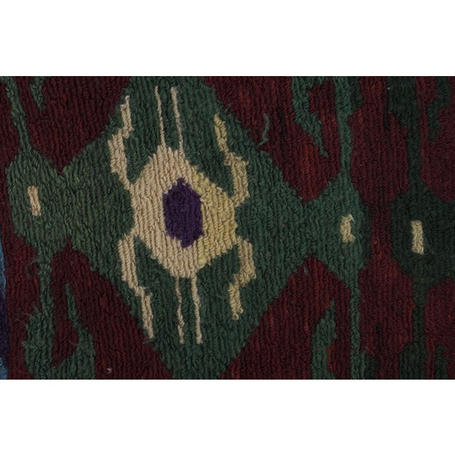 Textile 1960s Vintage Wool Turkish Tulu Rug 4'4'' X 5' For Sale - Image 7 of 11