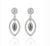 Silver Natural Diamond 1.52cts Earring in 14k Gold For Sale - Image 8 of 8