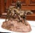 Decorate a shelf, desk, or study with this expressive antique French hunting dog composition, crafted circa 1880. The...