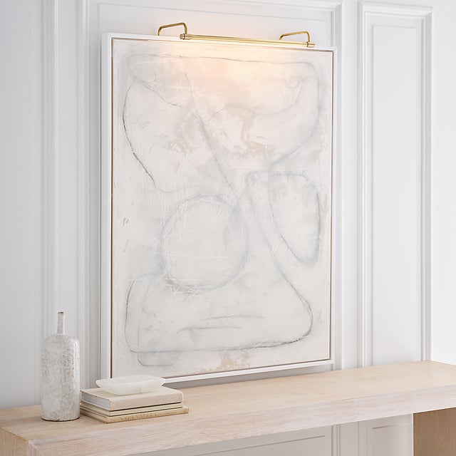 Brass Thomas O'Brien for Visual Comfort Signature Kidd 24" Frame Mount Picture Light in Hand-Rubbed Antique Brass For Sale - Image 8 of 13