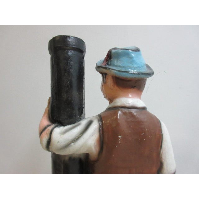 Vintage Rare Concrete Drunk Hobo Lamp Post Lantern Out Door Porch Patio Chaplin For Sale - Image 10 of 11