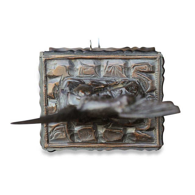 Brown 19th Century Black Forest Hand Carved Humidor For Sale - Image 8 of 12