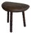 Three-Leg Brown Leather Ottoman Footstool Danish Mid-Century Modern 1970s For Sale