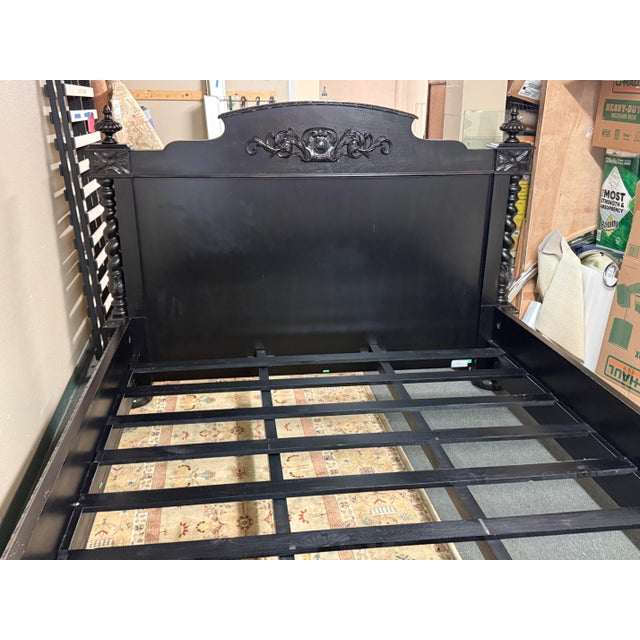 Eastern King Restoration Hardware French Empire Bed Frame For Sale - Image 11 of 12