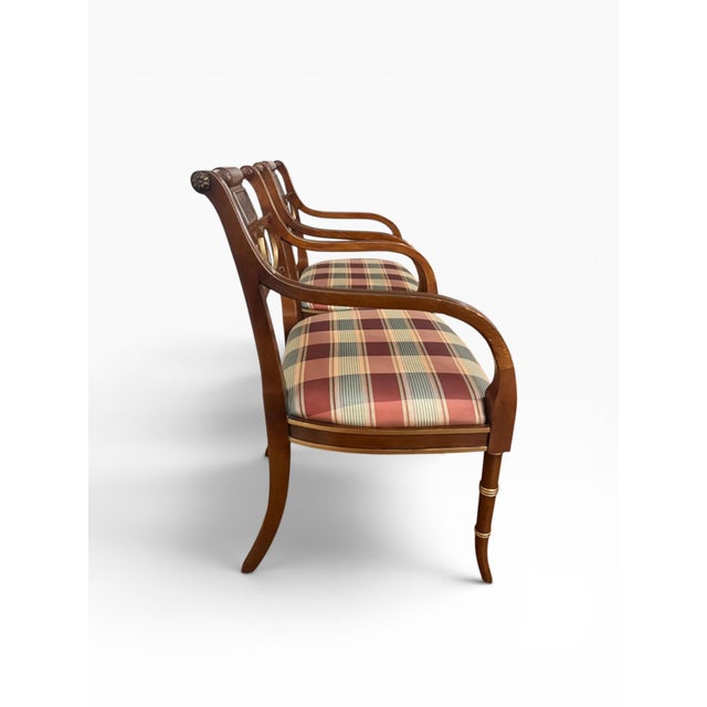 Traditional Pair of 1990s Baker Historic Charleston Collection “Governor Alston” Regency Armchairs For Sale - Image 3 of 18