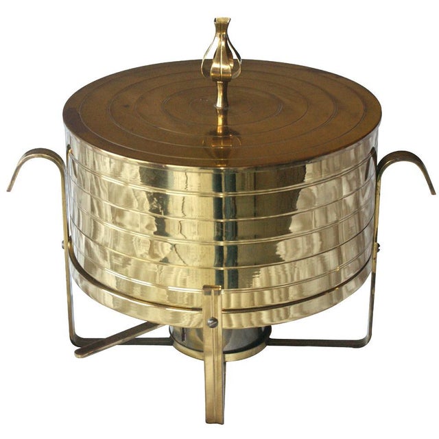 Tommi Parzinger Tommi Parzinger for Dorlyn Silversmiths Chafing Dish For Sale - Image 4 of 5
