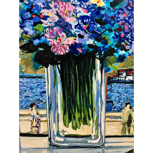 Paint 1980s Michel-Henry “Delphiniums” Artist’s Proof Serigraph e.a. 5/50 For Sale - Image 7 of 18