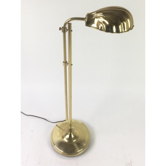 Frederick Cooper Adjustable Brass Clamshell Floor Lamp Chairish
