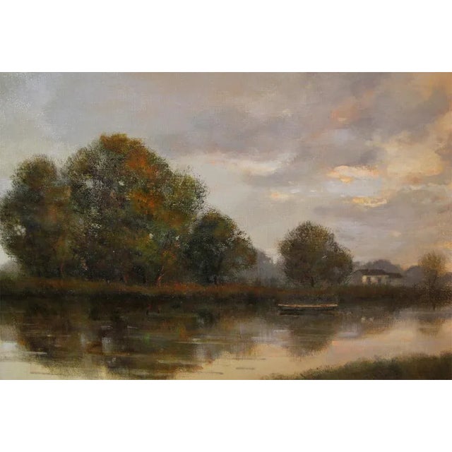 An original oil painting by the renowned artist Roger Delapierre (1935-). Created in 1991, this captivating artwork...