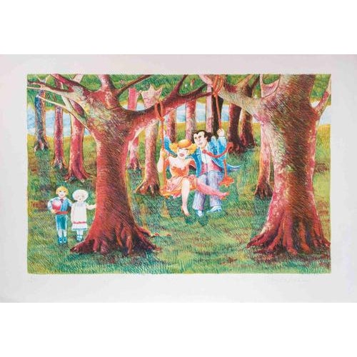 Color Lithograph realized by Daniela Romano. Hand signed and numbered in pencil. Edition of X/XXX. Very good condition....