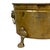 Mid 20th Century Vintage Asian Motif Lion Head Oval Brass Cachepot Planter For Sale - Image 5 of 9