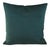 Custom-tailored pillow in a solid emerald green-colored velvet. Same fabric on the back. Zipper closure. Knife-edge...