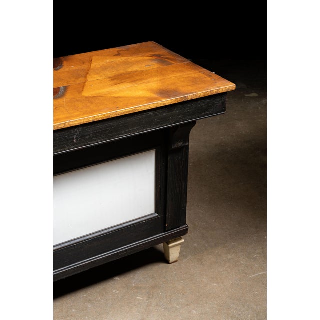 Early 20th Century Butcher's Counter With Milk Glass Panels For Sale - Image 9 of 11