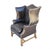 Animal Skin Vintage Rose Tarlow Style Leather Wingback Armchair, Circa 1960 For Sale - Image 7 of 12