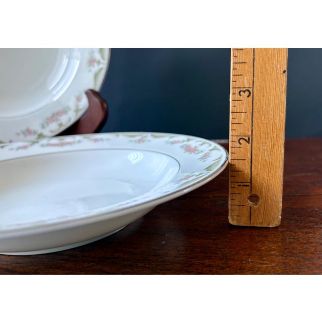 Pink Vintage Wyndham China Soup Bowl in Lizbeth 341 Pattern 8 5/8" — Pink Roses For Sale - Image 8 of 10