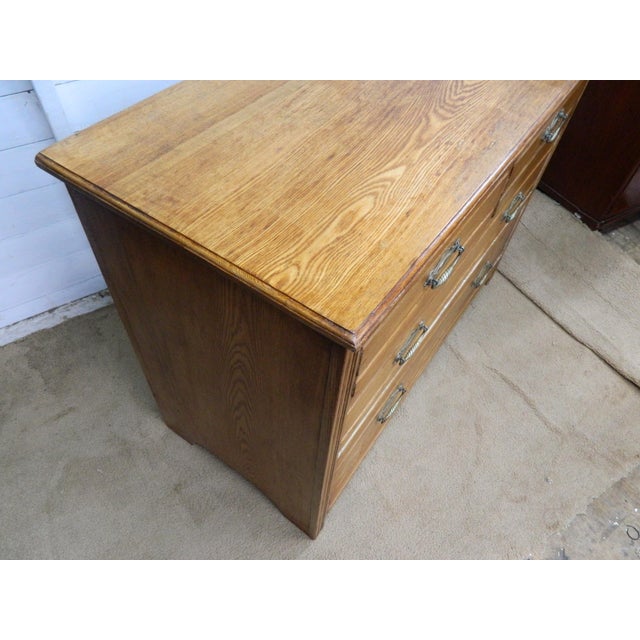 Edwardian Oak Chest of Drawers, 1890s For Sale - Image 11 of 18