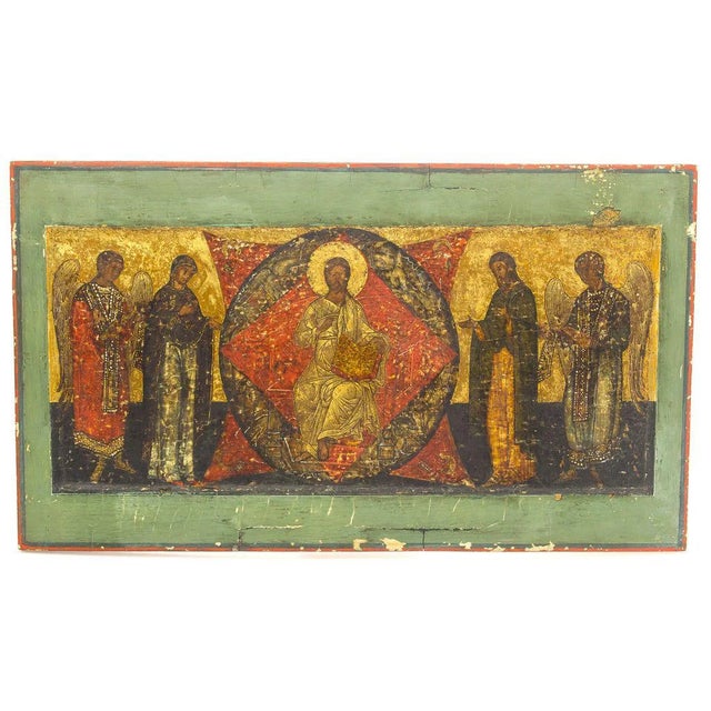 Wooden Plaque of Five Saints For Sale - Image 4 of 6