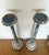Wood Vintage Distressed Painted Plant Stand Columns - a Pair For Sale - Image 7 of 12