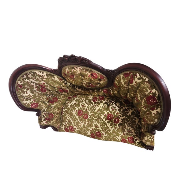 Mid 20th Century Vintage Kimball Furniture Reproductions Victorian Style Settee For Sale - Image 5 of 7
