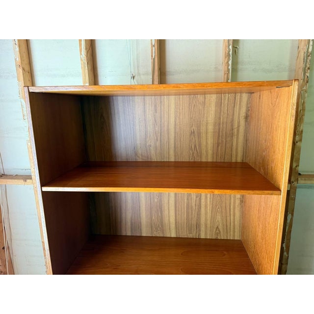 Pair of Mid Century Modern Teak Bookcases Storage Cabinets For Sale - Image 4 of 17