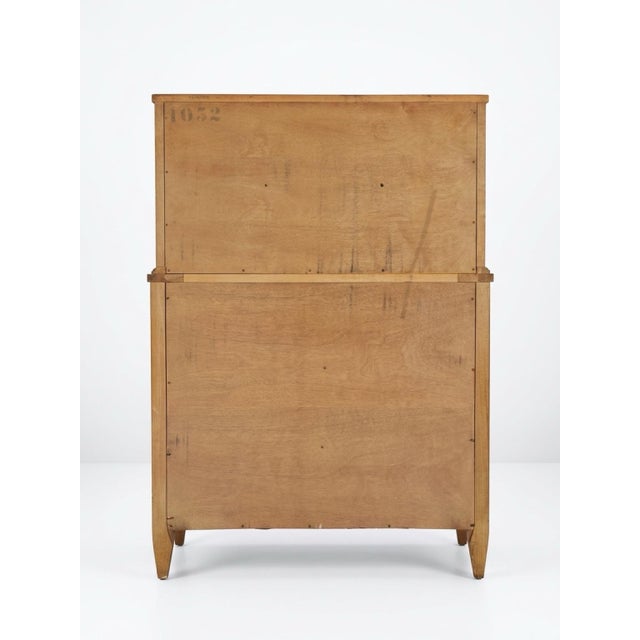 1950s Vintage French Provincial Mahogany High Boy Chest of Drawers / Dresser For Sale - Image 5 of 11