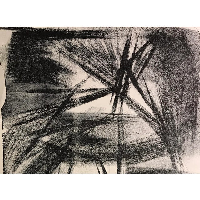 From the estate of Jerry and Ruth Opper Abstract Fireworks 1940-1950's Stone Lithograph on Paper 12.5" x 19", Unframed...
