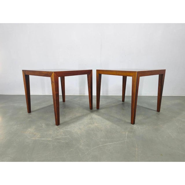 Rosewood Tables by Severin Hansen for Haslev, Denmark, 1960s, Set of 2 For Sale - Image 3 of 10