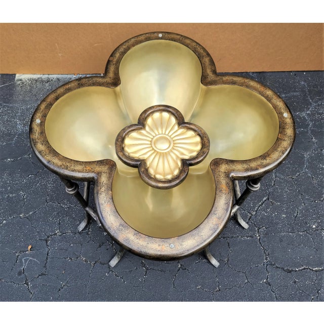 1980s Lotus Flower Cocktail Table Indoor Outdoor For Sale - Image 5 of 9
