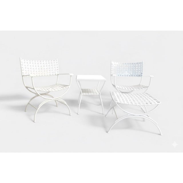 Elevate your outdoor living space with this charming 4-piece vintage-style patio conversation set. Crafted from durable...