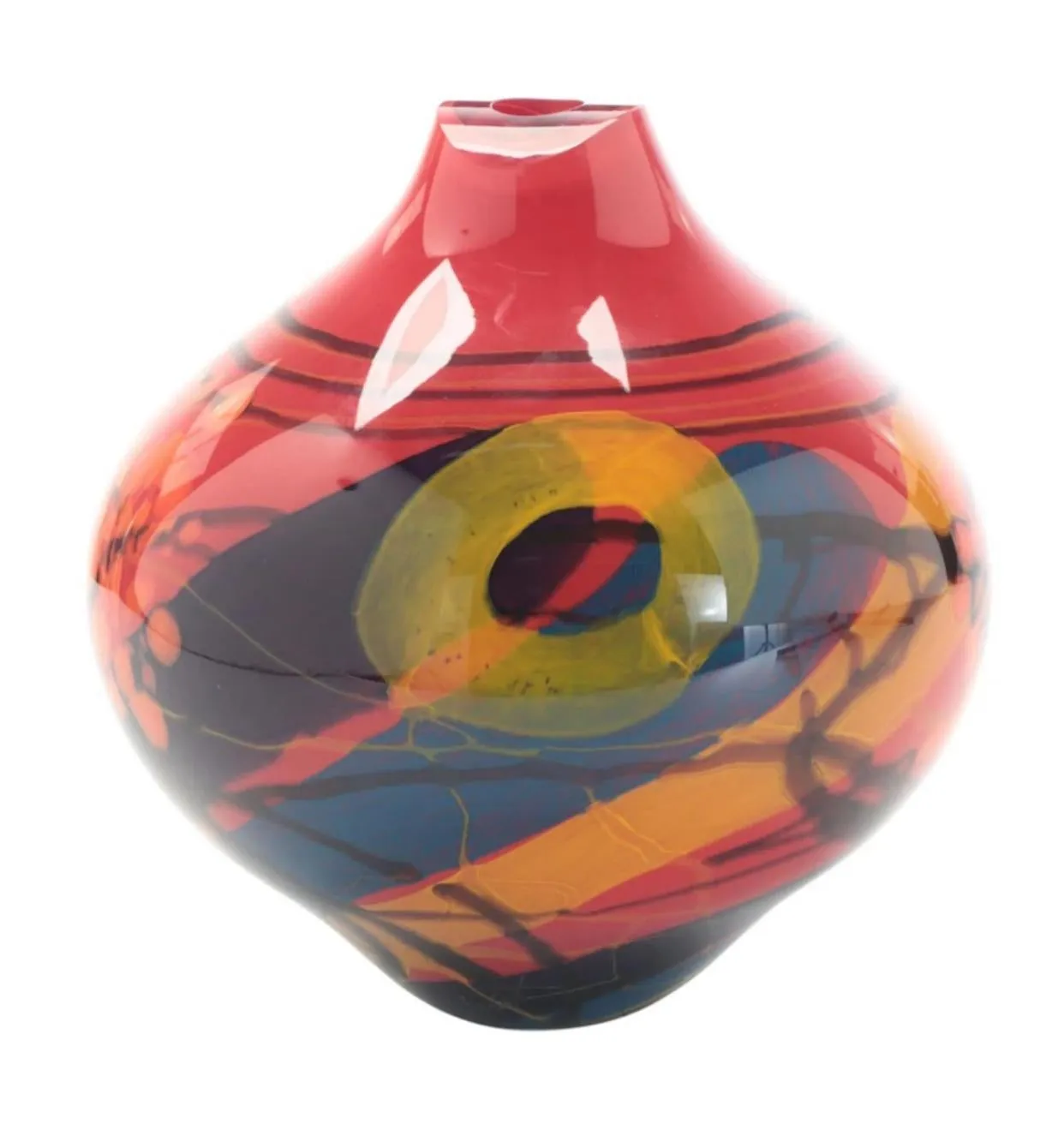 loan nemtoi vase ヴィンテージARTGLASS loan Nemtoi (Romanian, born 1964) Hand Blown Art Glass Vase and