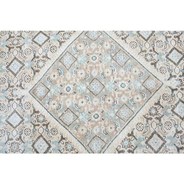 Beige 1970s Vintage Persian Handmade Wool Cotton Beige Area Rug For Sale - Image 8 of 11