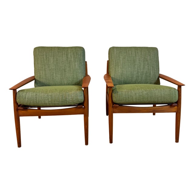 Vintage Lounge Chairs by Arne Vodder for Glostrup Møbelfabrik, 1960s, Set of 2 For Sale