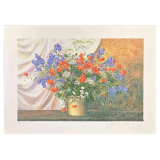 Franco Bocchi, Wildflowers, Screen Print, 1980s For Sale