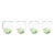 Fiesta Stemless Wine Glasses, Green/White, Set of 4 For Sale