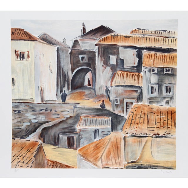 Bogdan Grom, Village of Centocelle, Lithograph For Sale