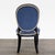 Wood Elegant 5-Piece Dining Set With Glass Table and Blue Upholstered Chairs For Sale - Image 7 of 16