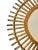Vintage Italian Rattan Bamboo Sunburst Mirror With Brass Accents For Sale - Image 6 of 14