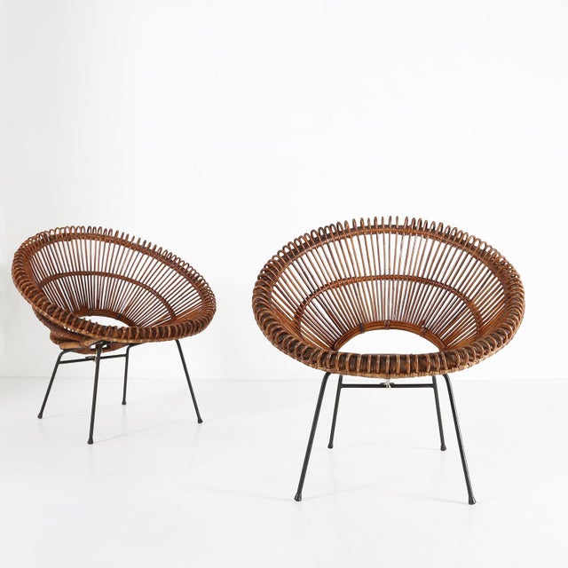 Set of Rattan Lounge Armchairs by Janine Abraham & Dirk Jan Rol, 1960s For Sale - Image 14 of 14