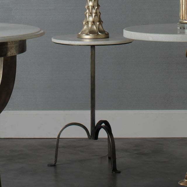 Hollywood Regency Jamie Young Left Bank Marble Table For Sale - Image 3 of 4
