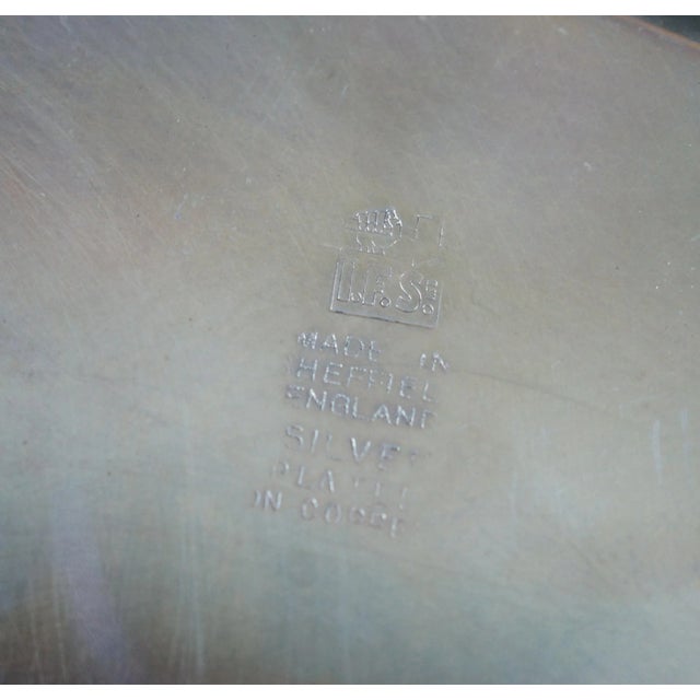 Vintage Ifs Israel Freeman Silverplate Chafing Dish Serving Bowl Pan Warmer England For Sale - Image 4 of 12