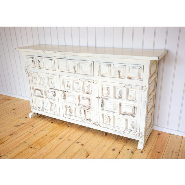 Vintage Spanish Sideboard in Oak, 1920s For Sale - Image 9 of 18