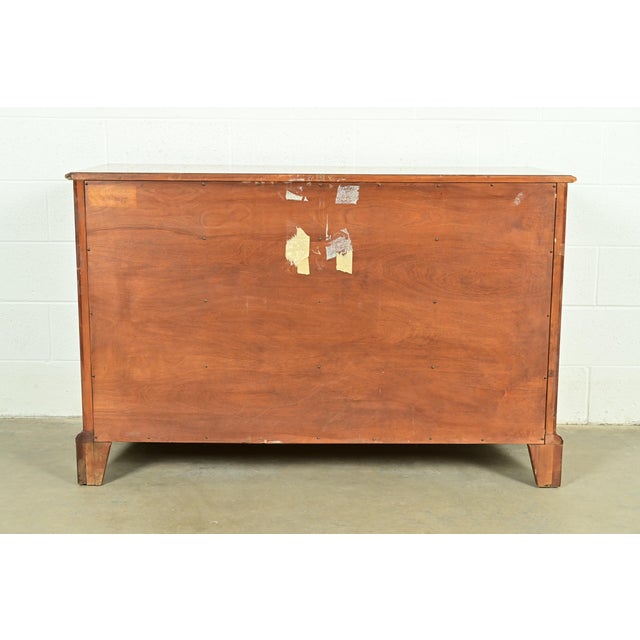 Kindel Furniture Georgian Carved Fruitwood Eight-Drawer Double Dresser, Circa 1980s For Sale - Image 14 of 16